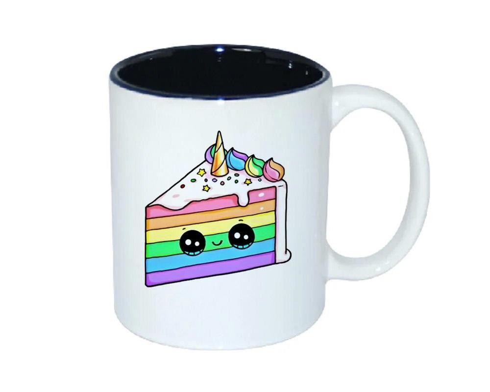 Taza blanca de cerámica de 11oz. con color en el interior Sublimarts