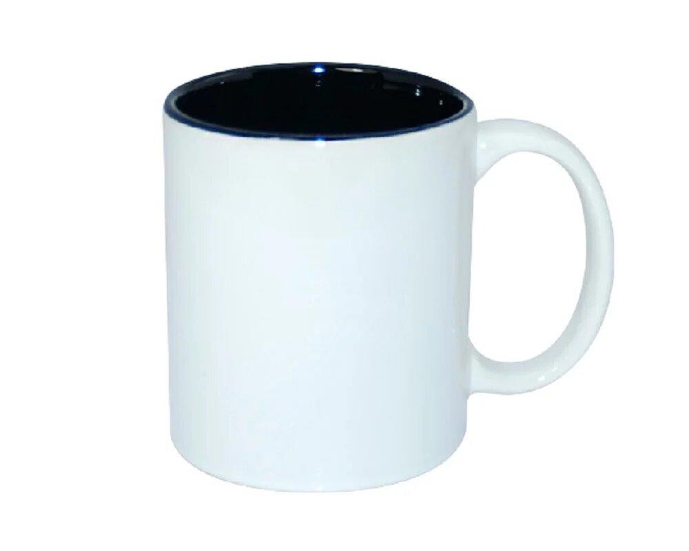 Taza blanca de cerámica de 11oz. con color en el interior Sublimarts